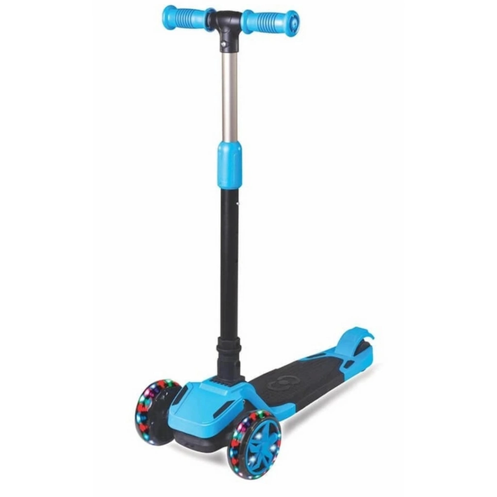 Işıklı Katlanabilir Scooter Mavi