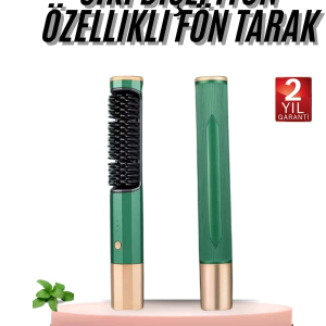 Üflemeli Saç Düzleştirici Fön Tarak Yüksek Isı Ayarlı İyon Özellikli