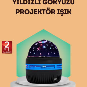 USB Galaxy Projektör Lamba – Romantik Atmosfer, Çocuk Odası, Parti ve Düğün Işığı