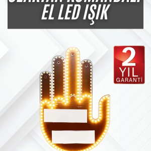Uzaktan Kumandalı El Orta Parmak Led Araç Camına Özel