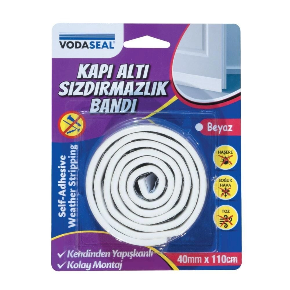 Vodaseal Kapı Altı Sızdırmazlık Bandı 40 mm 110 cm Beyaz