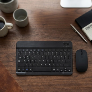 Wireless Klavye Mouse Seti Bluetooth Bağlantılı İnce Tasarım Sessiz Kullanım