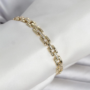 Xuping Zincir Model Gold Renk Kadın Bileklik