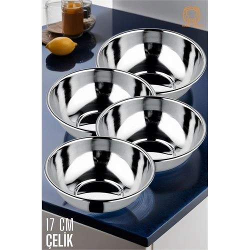 Yemek Tası Paslanmaz Çelik Çorba Kasesi 4 ADET 720318
