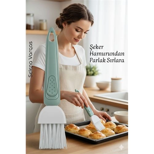 Yumurta Fırçası 18 CM Mutfak Yağlama Sos Sürme Fırçası Pasta Hamur Fırçası 722285