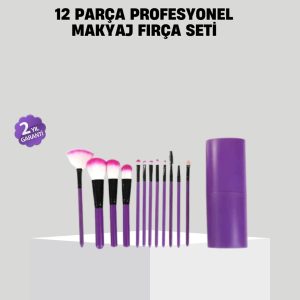 12’li Profesyonel Makyaj Fırça Seti Ultra Yumuşak Sentetik Kıllı