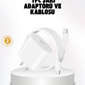 iPhone ve iPad Uyumlu 20W Güvenli USB-C Hızlı Şarj Adaptörü
