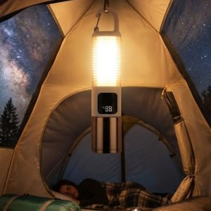 LED Kamp Lambası USB Şarjlı 500 Lümen Parlaklık Güç Göstergeli Taşınabilir Fener