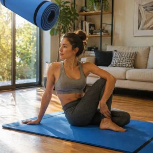 10 mm Yoga Matı Kaymaz Yüzey Çift Taraflı Kullanım Dayanıklı Eva Fitness Minderi