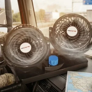12V Oto Fan Çakmaklık Girişli Ayarlanabilir Başlıklı Araç Vantilatörü