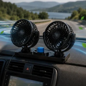 Araç Vantilatör Oynar Başlıklı Çakmaklık Girişli 2 Modlu Oto Fan