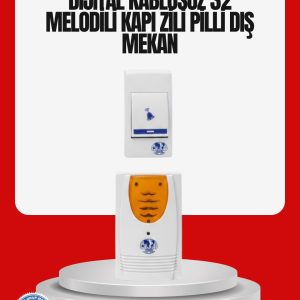 Kolay Kullanımlı Kablosuz Kapı Zili Şık ve Sade Tasarım