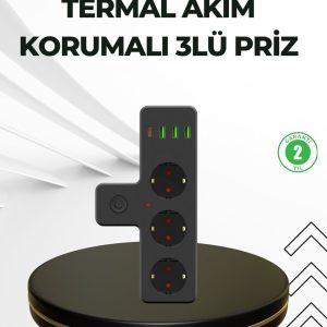 Masa Üstü Çoklu Priz USB ve Type-C Çıkışlı Güç Dağıtıcı