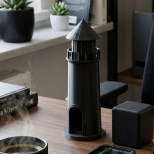 Dekoratif 3D Deniz Feneri Siyah Marin Stil Ev Dekorasyon Ürünü