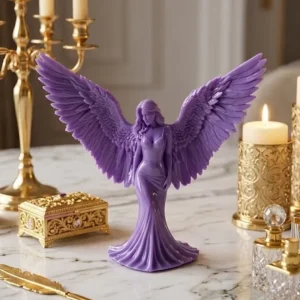 3D Lila Melek İnsan Biblo Estetik Dekoratif Obje