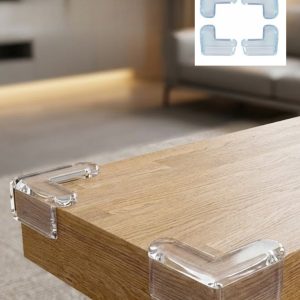 Şeffaf Masa Kenar Koruyucu 4 Lü Set Mobilya Köşe Koruma Aparatı