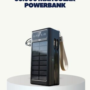 LED Aydınlatmalı Güneş Panelli Powerbank Seyahat ve Kamp İçin