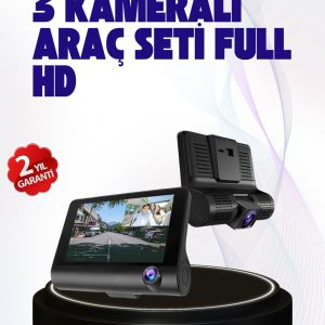 170° Geniş Açılı Araç Kamerası – 4.0” IPS Ekranlı Full HD DVR