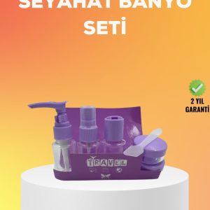 Seyahat Bakım Seti 5 Parça Sızdırmaz Şeffaf Kapaklı 30ml