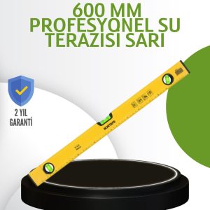 Hassas Ölçüm Sağlayan 600 mm Sarı Su Terazisi