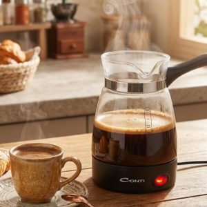Elektrikli Cam Kahve Makinesi 650W 0.5 Litre Kapasiteli Türk Kahvesi Makinesi
