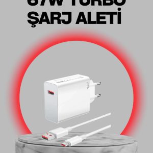 67 Watt Turbo Destekli Şarj Cihazı Honor 50 70 90 Uyumlu