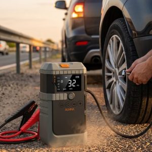 Araç Akü Takviye Powerbank Lastik Şişirme Kompresörü LED Işıklı Çok Fonksiyonlu Acil Durum Cihazı