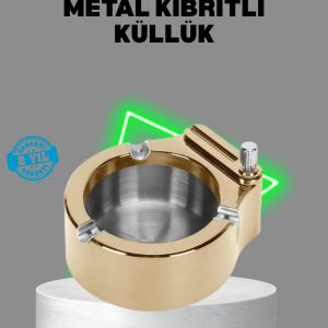 Çakmaklı Küllük Paslanmaz Metal Dayanıklı Tasarım