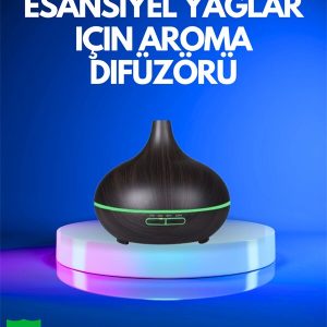 550 ml Kapasiteli Ultrasonik Difüzör – Yağsız Nemlendirici Kullanımıyla Uyumlu