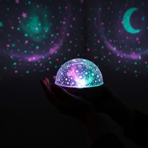 Fişli Yıldız Projektör Lamba Hoparlörlü Gece Işığı