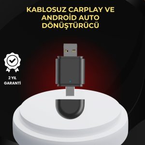 Kablosuz CarPlay ve Android Auto Dönüştürücü – USB-A & Type-C Girişli Akıllı Adaptör