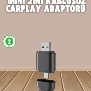 Kablosuz CarPlay Adaptörü – USB-A & Type-C Uyumlu Hızlı Bağlantı Cihazı
