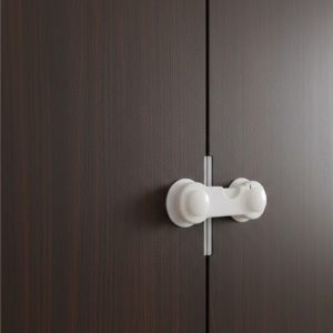 4 Adet Bebek ve Çocuk Koruyucu Dolap Kilidi Vida Gerektirmeyen Güvenlik Seti