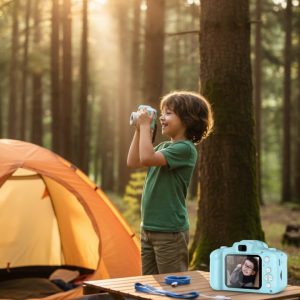 Mavi Şarjlı Mini HD Kamera Video Fotoğraf Çekimli USB Bağlantılı Dijital Cihaz