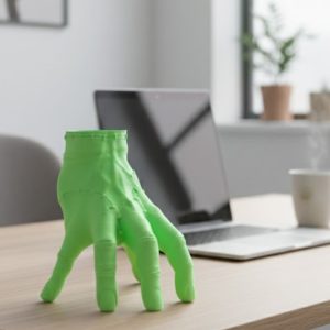 3D Yeşil El Tasarım Dekor 27x22 cm Büyük Boy Şık Obje