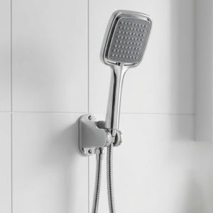 Siyah Duş Seti El Duşu Başlığı Spiral Hortum ve Duvar Askısı Banyo Duş Seti