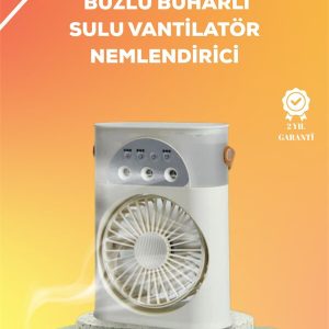 Mini Klima Fan | USB'li 7 Renk Gece Işığı 3'ü 1 Arada Fonksiyon