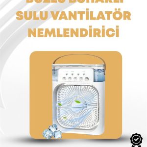 Taşınabilir 3'ü 1 Arada Mini Fan | Nemlendirici + Soğutucu + Gece Lambası