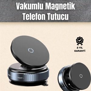 Çok Yönlü Döner Başlıklı Vakumlu Araç Telefon Standı – Sert Yollarda Stabil Kullanım