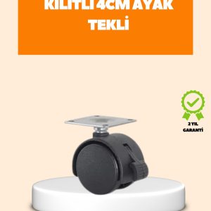 4 cm Kilit Mekanizmalı Mobilya Ayağı Tekli
