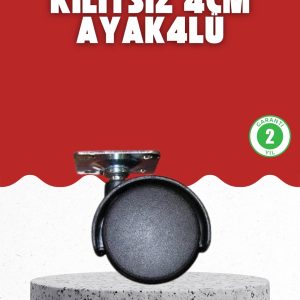 4 cm Kilitsiz Tekerlek Ayak Seti Zemin Koruyucu