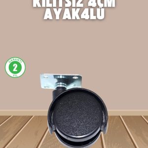 Sehpa ve Ekipmanlar İçin Kilitsiz 4 cm Ayak 4’lü