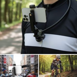 Dayanıklı Metal Destekli Boyun Telefon Tutucu Seyahat ve Spor Kullanım