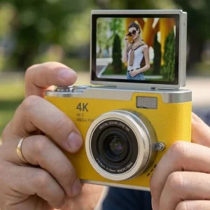 Profesyonel Çekim İçin 48 MP Dijital Kamera Flip Screen 18x Zoom Uzun Pil Ömrü