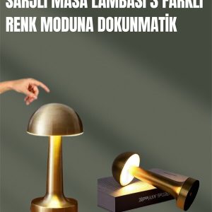 0 Kademeli Ayarlanabilir Işık – USB Şarjlı Masa Lambası