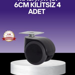 Çok Amaçlı Kilitsiz Masa Ayağı Tekerleği 6 cm