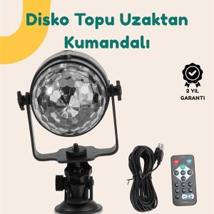 Müzik Ritmine Uyumlu 7 Modlu Renkli Disko Topu Işığı