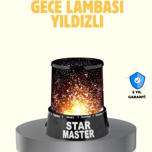 LED Renk Değiştiren Yıldız Projektör Galaxy Efektli Gece Lambası