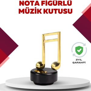 Altın Nota Temalı Müzik Kutusu Müzikli Hediyelik