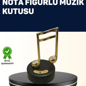 Melodious Music Altın Nota Figürlü Müzik Kutusu